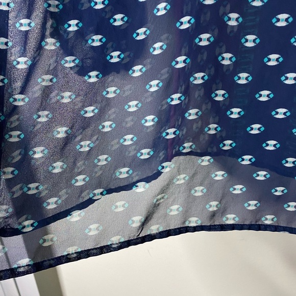 Old Navy Modern Boho Printed Peasant Blouse Size L - Picture 7 of 7